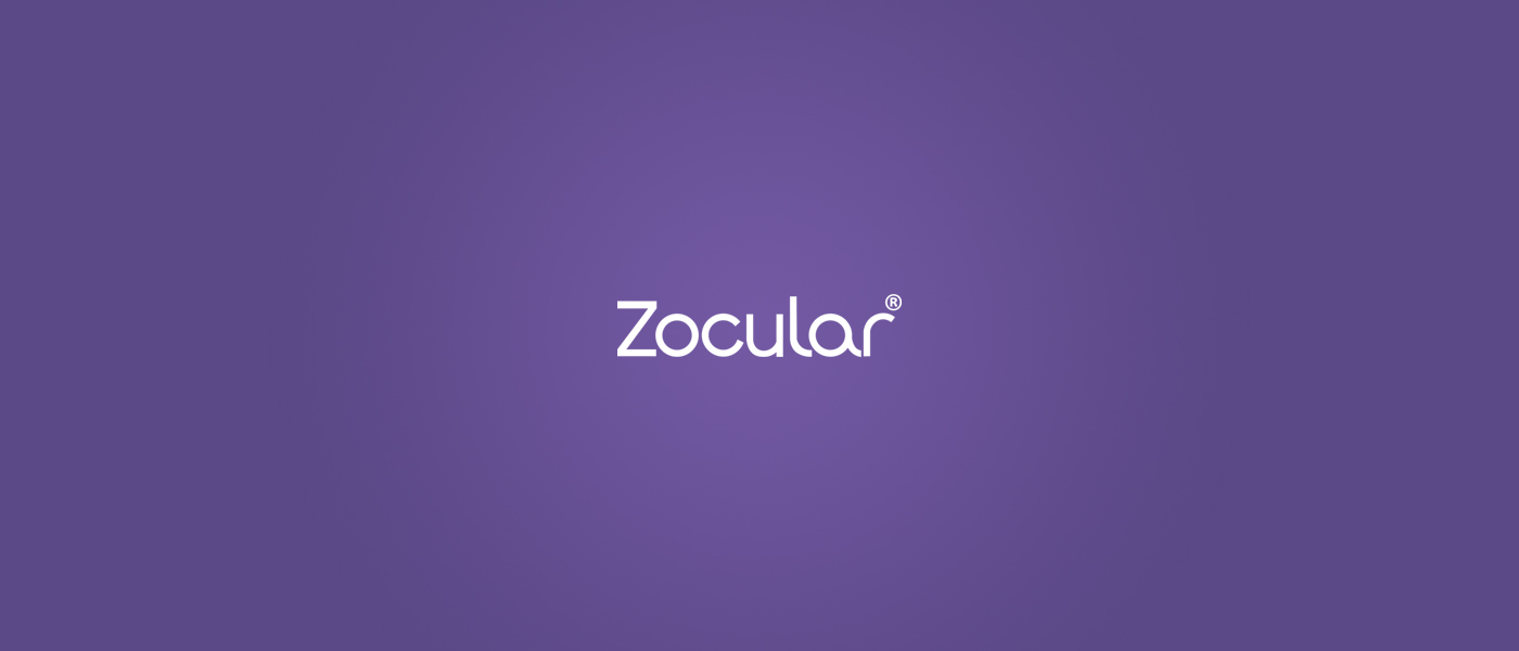 Purple background with the word Zocular in white, centered.