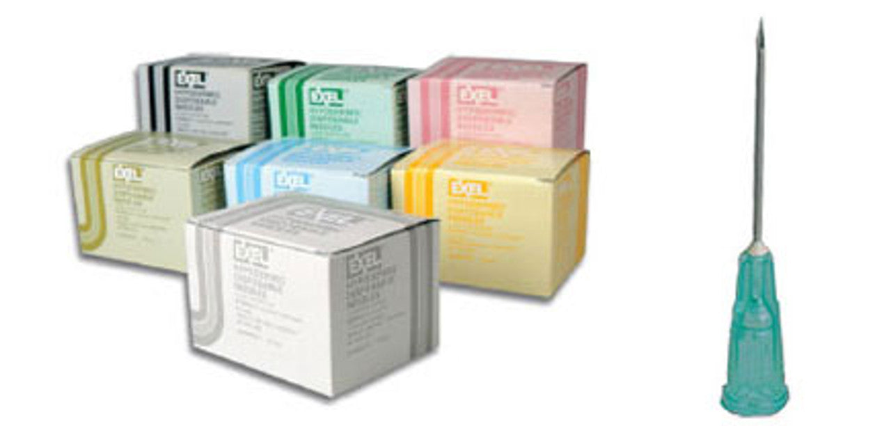 Disposable Needle, 18g x 1", 100/Box - Excel
