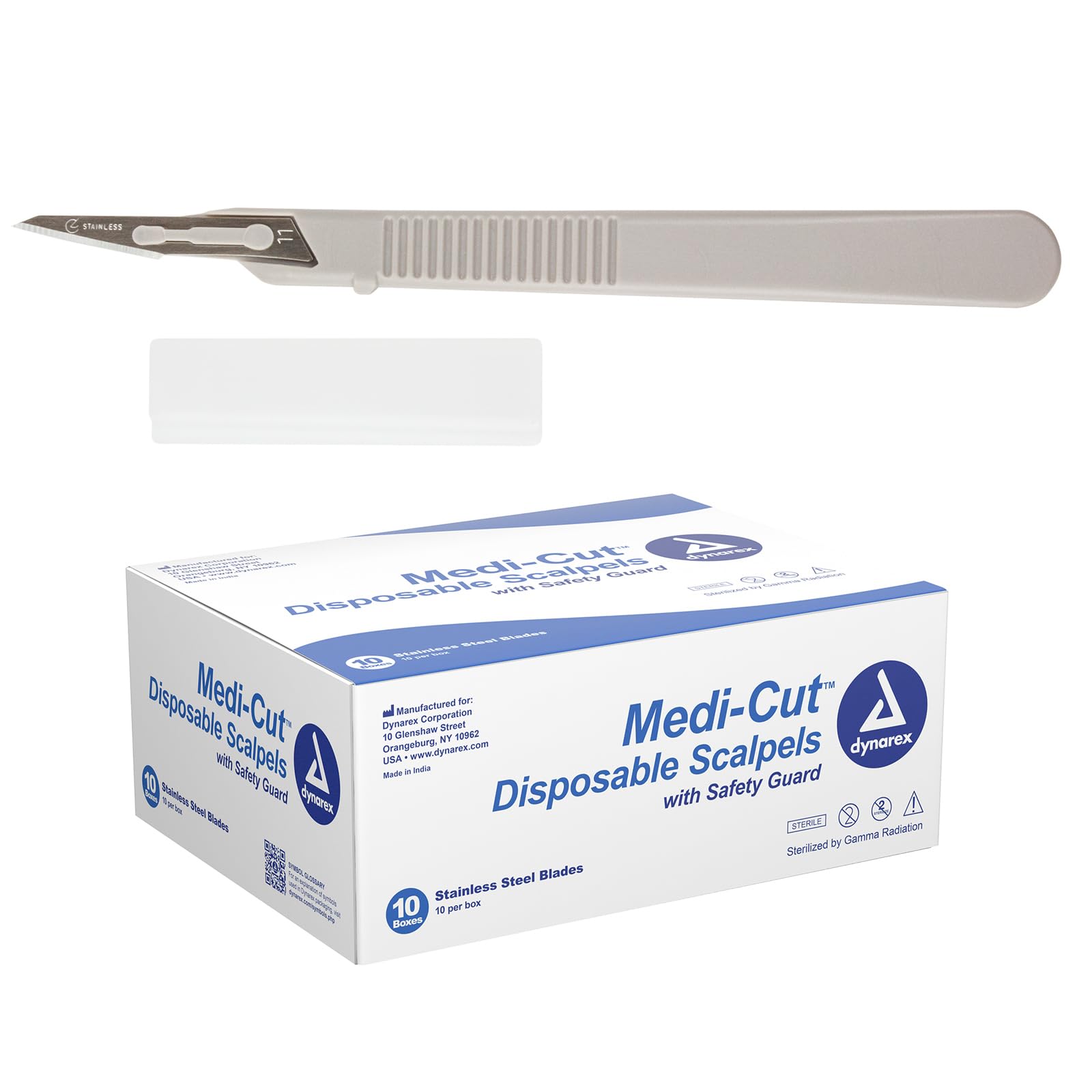 #11 Scalpel, Disposable, 10/Box | Dynarex