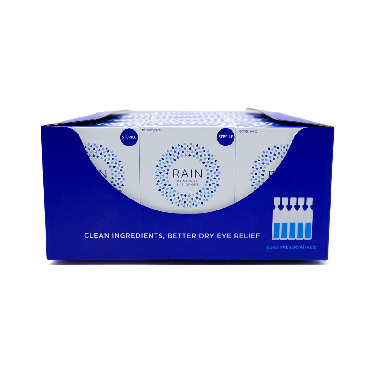 Display Case Rain Renewal Eye Drops PF Single-Use Vials (12 Boxes)