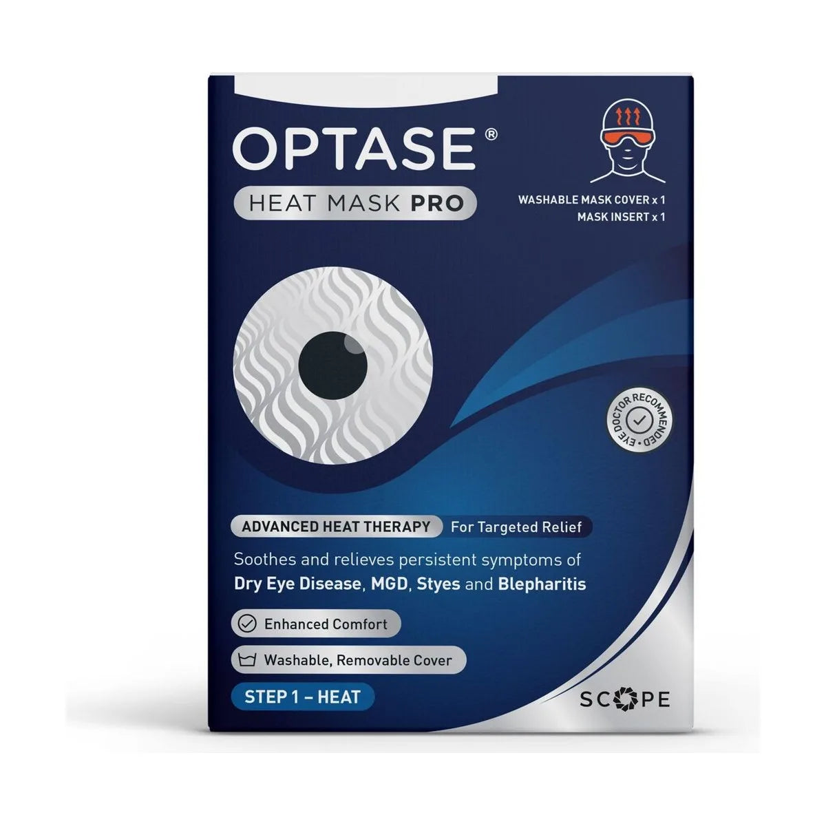 Optase Heat Mask Pro, Microwavable Reusable Eye Mask