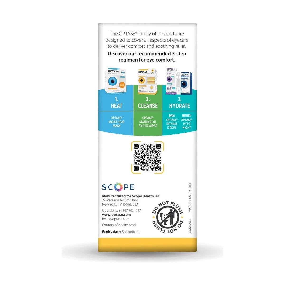 Optase Manuka Oil Eyelid Wipes, Preservative Free, Box of 30
