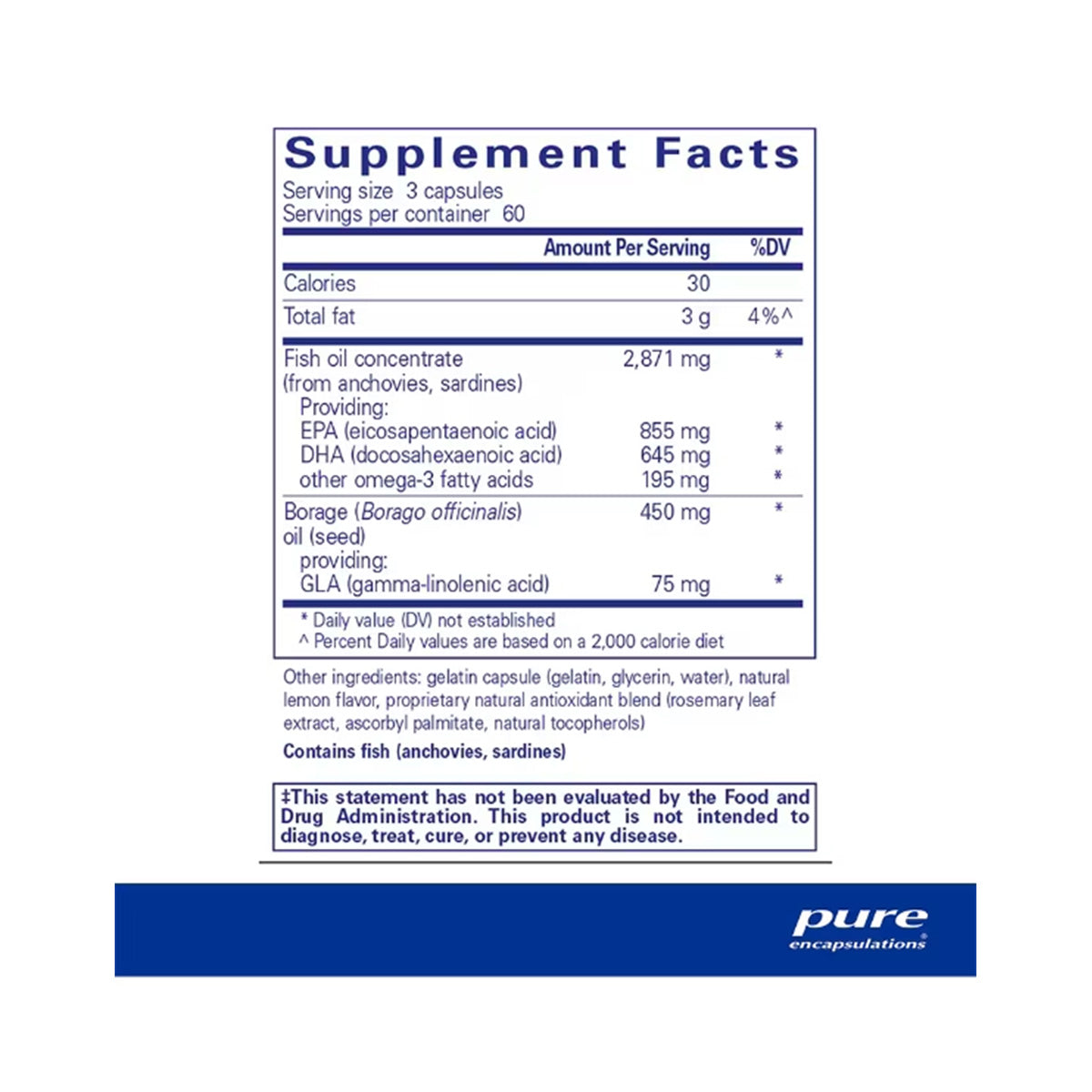 Pure Encapsulations VisionPro EPA/DHA/GLA