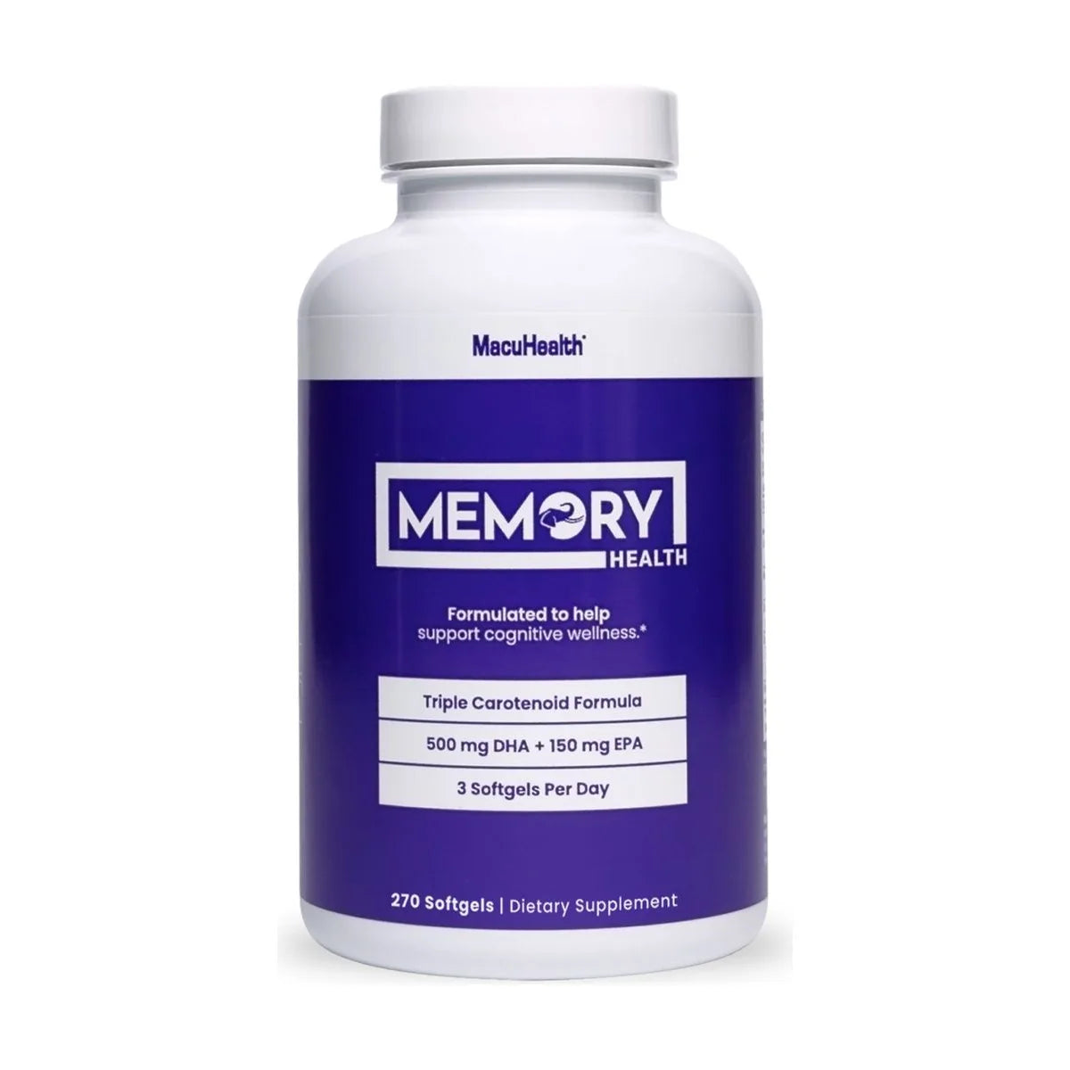 MacuHealth Memory Health Nutritional Supplement, 270 Softgels