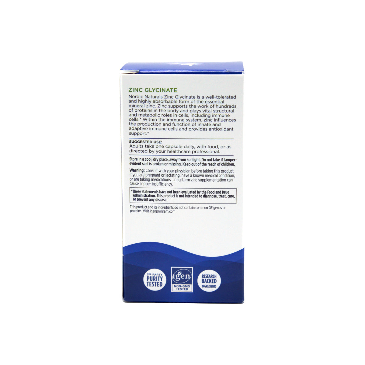 Nordic Naturals Zinc Glycinate - Immune & Antioxidant Support (60ct)