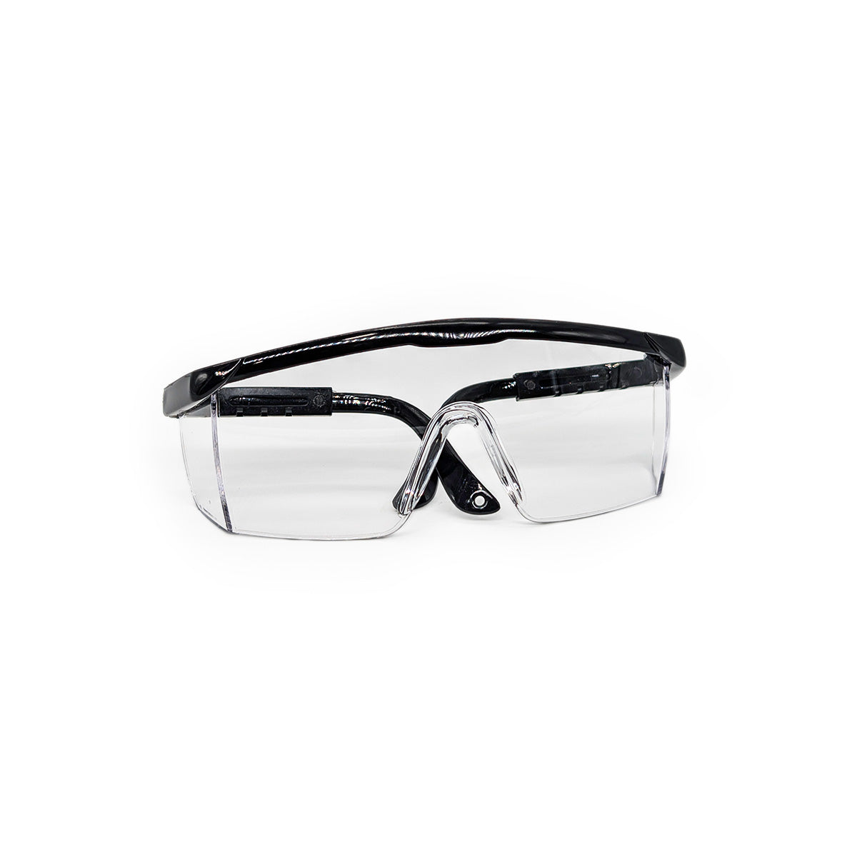 Safety Glasses, Black Frame, 1 pack