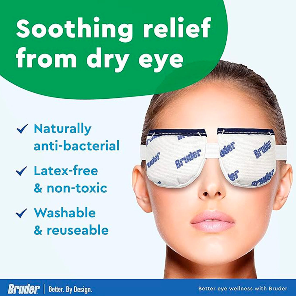 Bruder Eye Compress Moist Heat Professional Model for Dry Eyes (6-Pack with Display)