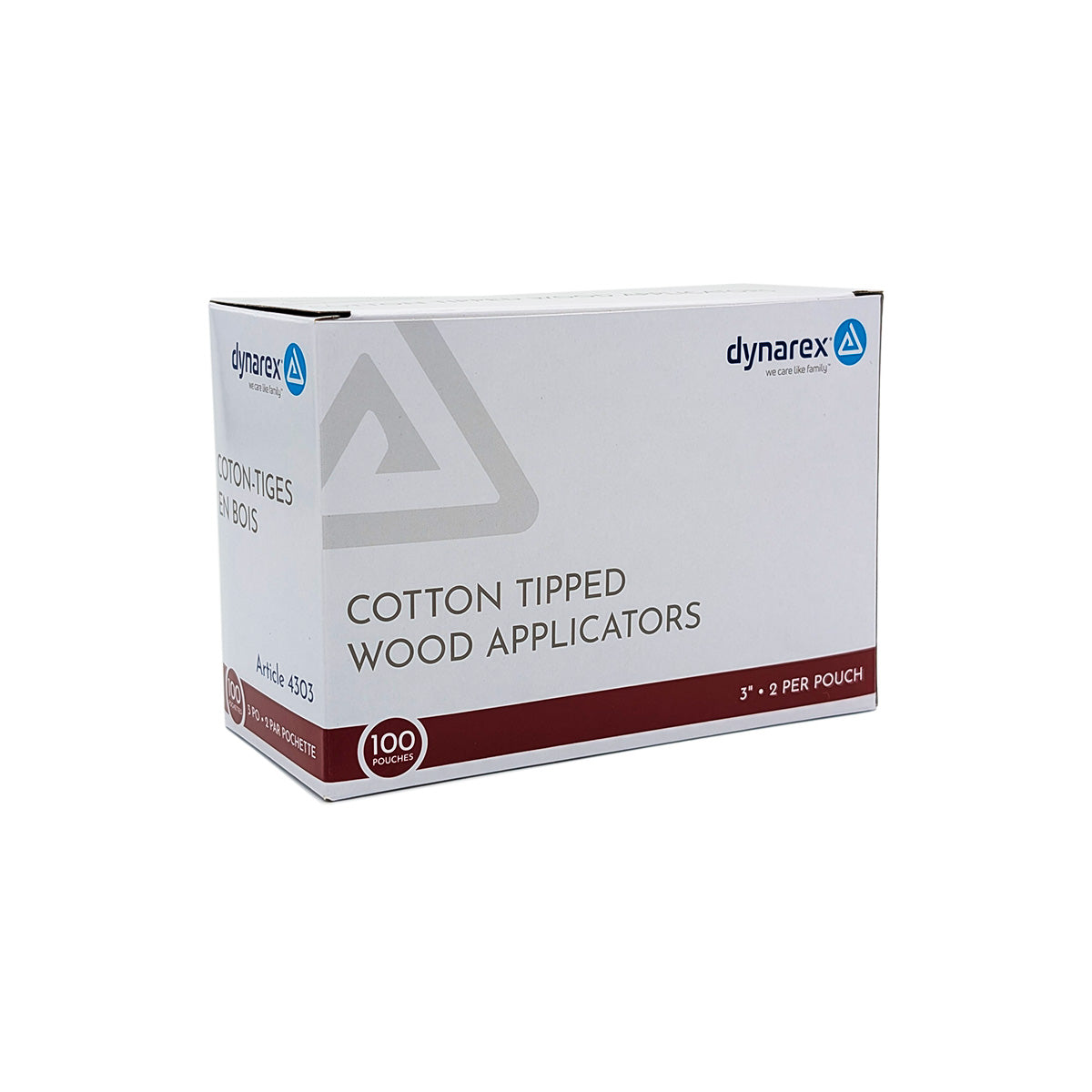 Cotton Tip Applicatiors, 3in - 2's, Wood, Sterile 100/Box