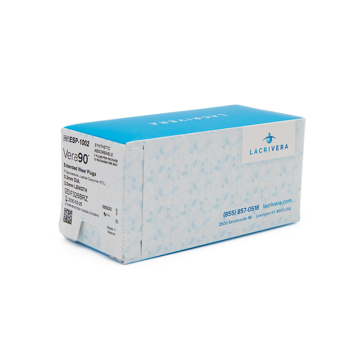 Lacrivera Vera90 Synthetic Extended Inserts (90-Day Plugs) Absorbable (10-Pair)
