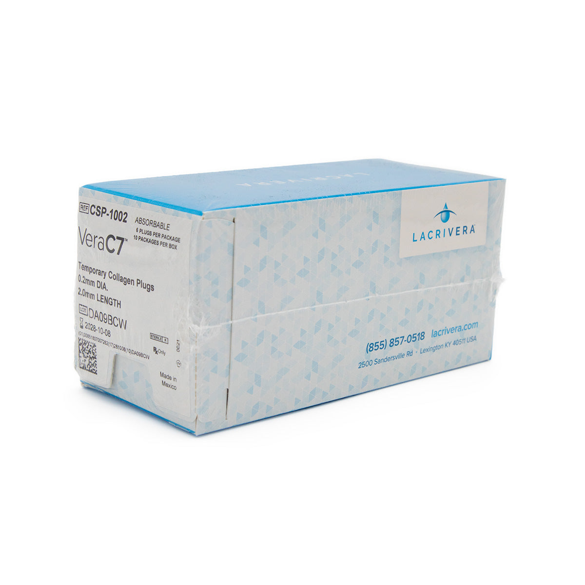 Lacrivera VeraC7 Collagen Plugs 7 day (60 Plugs 10 x 6)