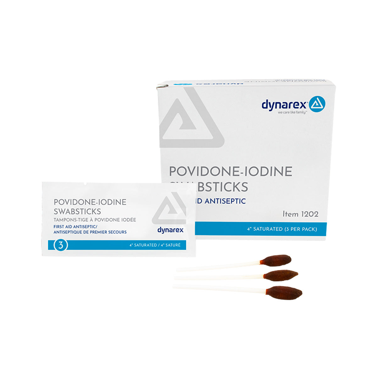PVP Povidone Iodine Swabsticks 1's 50/Box