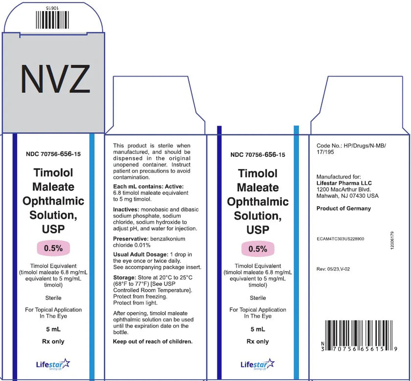 Timolol, 0.5%, 5mL