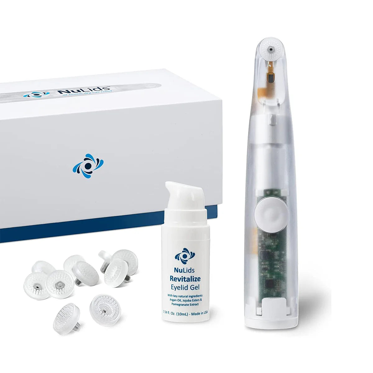 NuLids All Natural At-home Eye Treatment ( 1 Device + 30 Tips + 1 Applicator Gel Included)