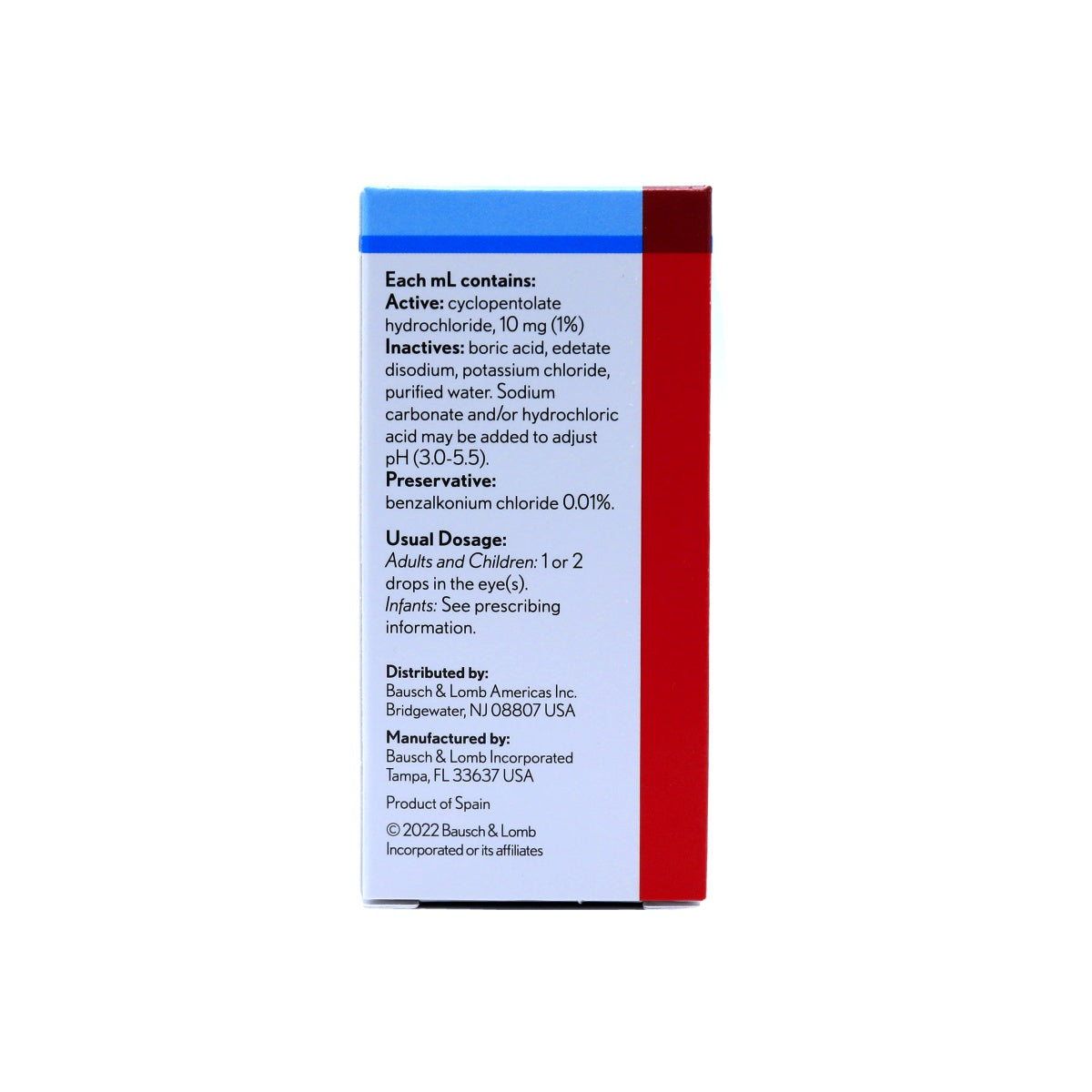 Cyclopentolate Hydrochloride Ophthalmic Solution USP, 1%, 15mL