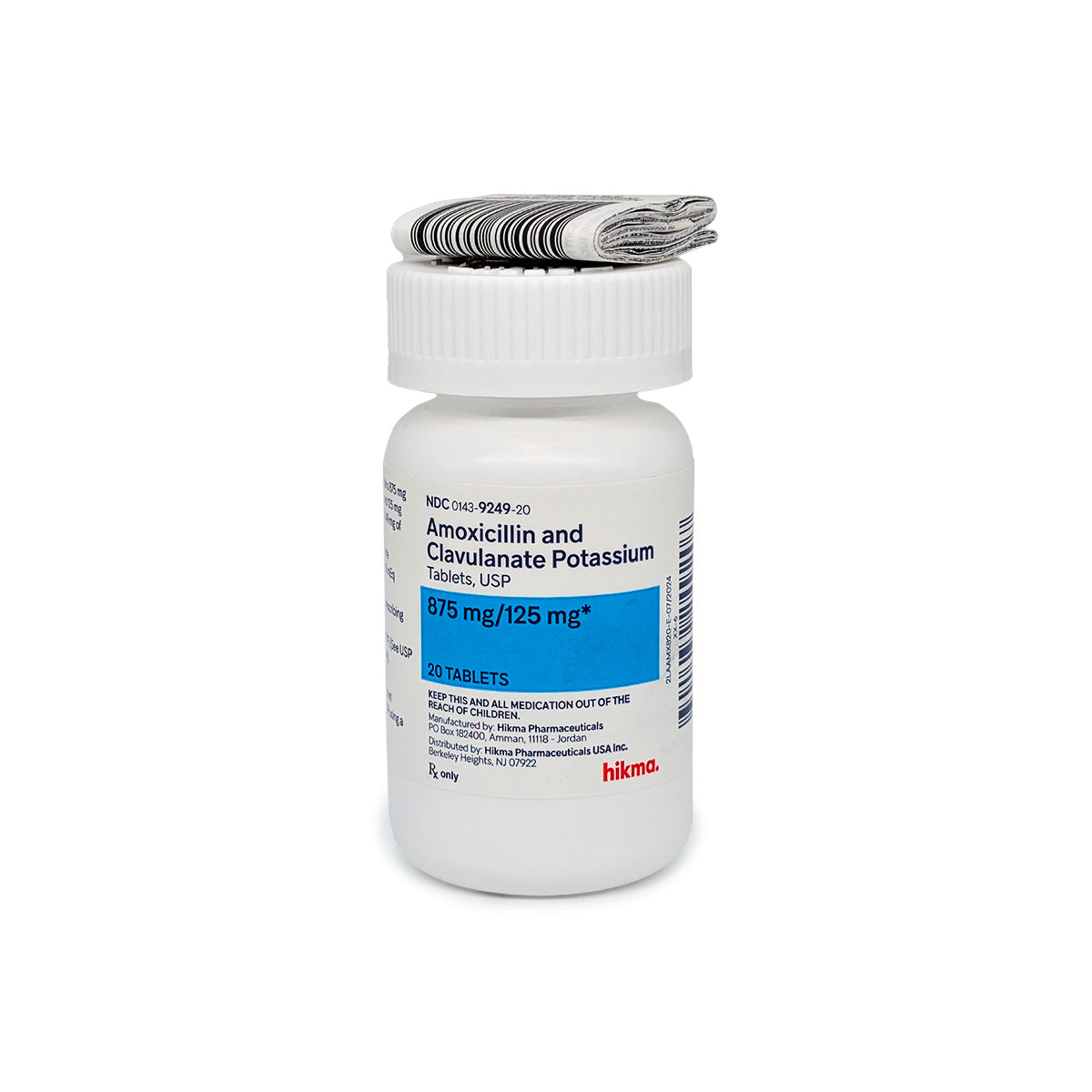 Amoxicillin Clavulanate Potasium 875MG/125/MG - 20/Count
