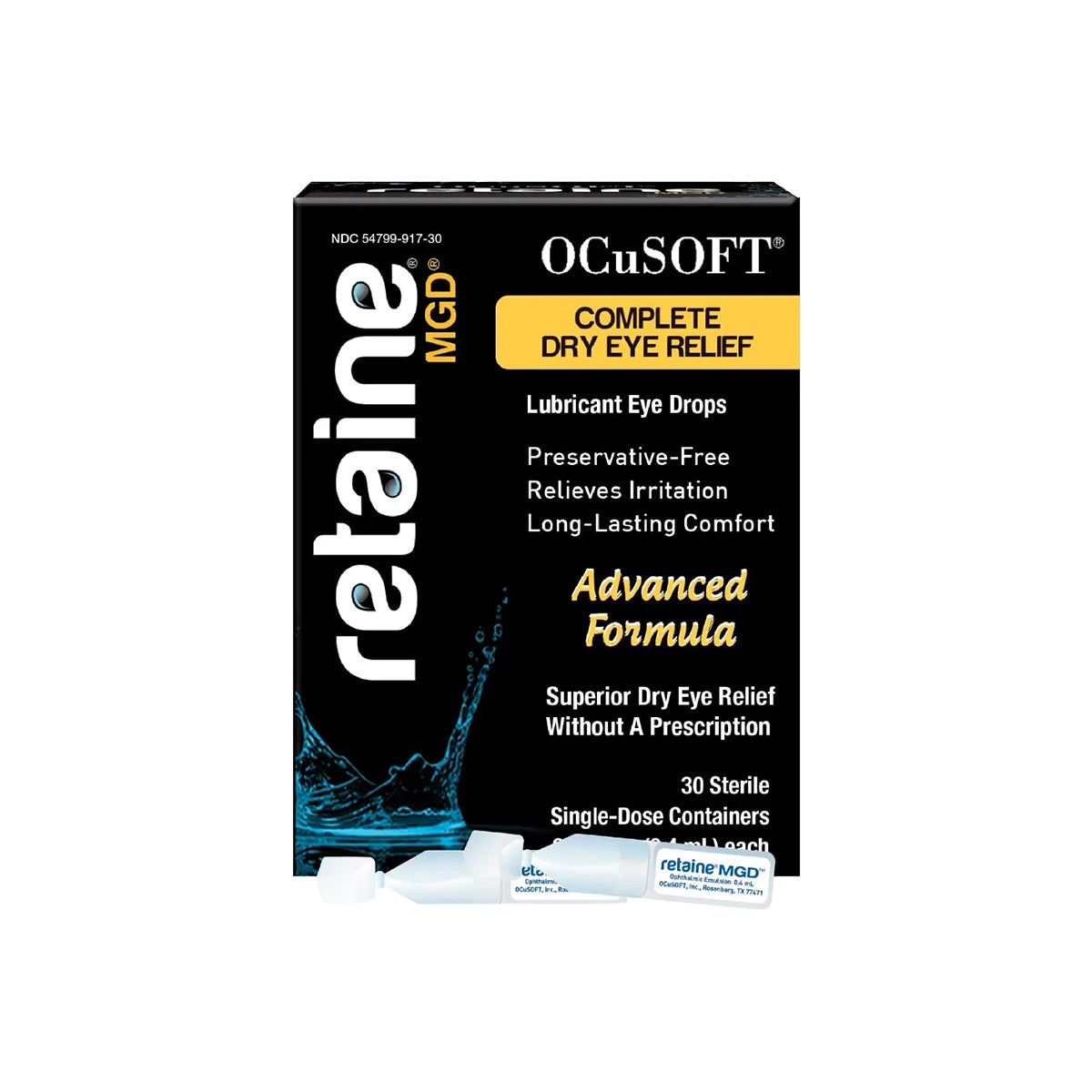 The DryEye Rescue Moderate Dry Eye Bundle by DryEye Rescue includes advanced, preservative-free lubricant eye drops in 30 sterile single-dose containers that provide irritation relief and long-lasting comfort. Ideal for moderate dry eye relief and complements a moist heat mask routine.