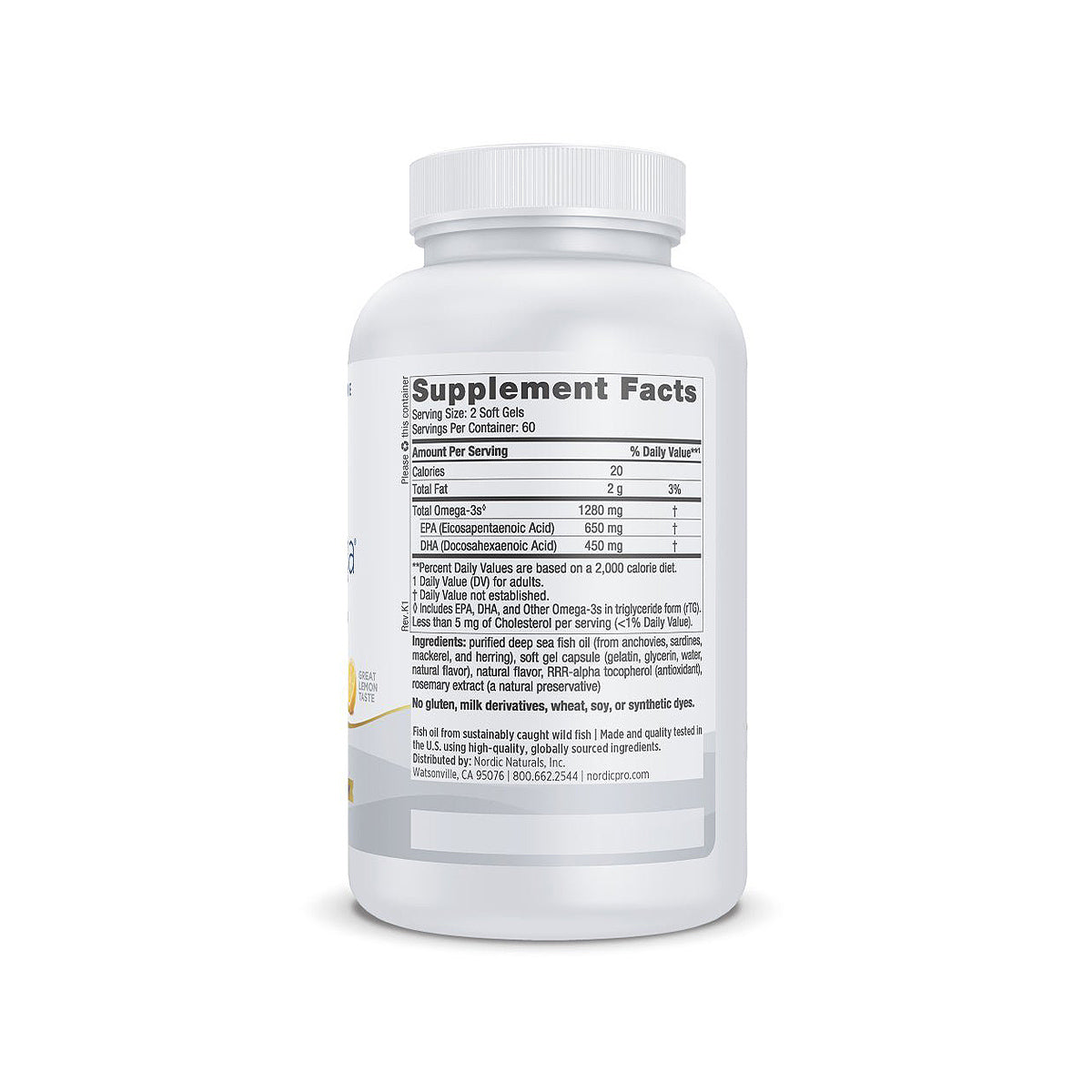 Nordic Naturals ProOmega, Lemon Flavor, Omega Supplement (3 Sizes)