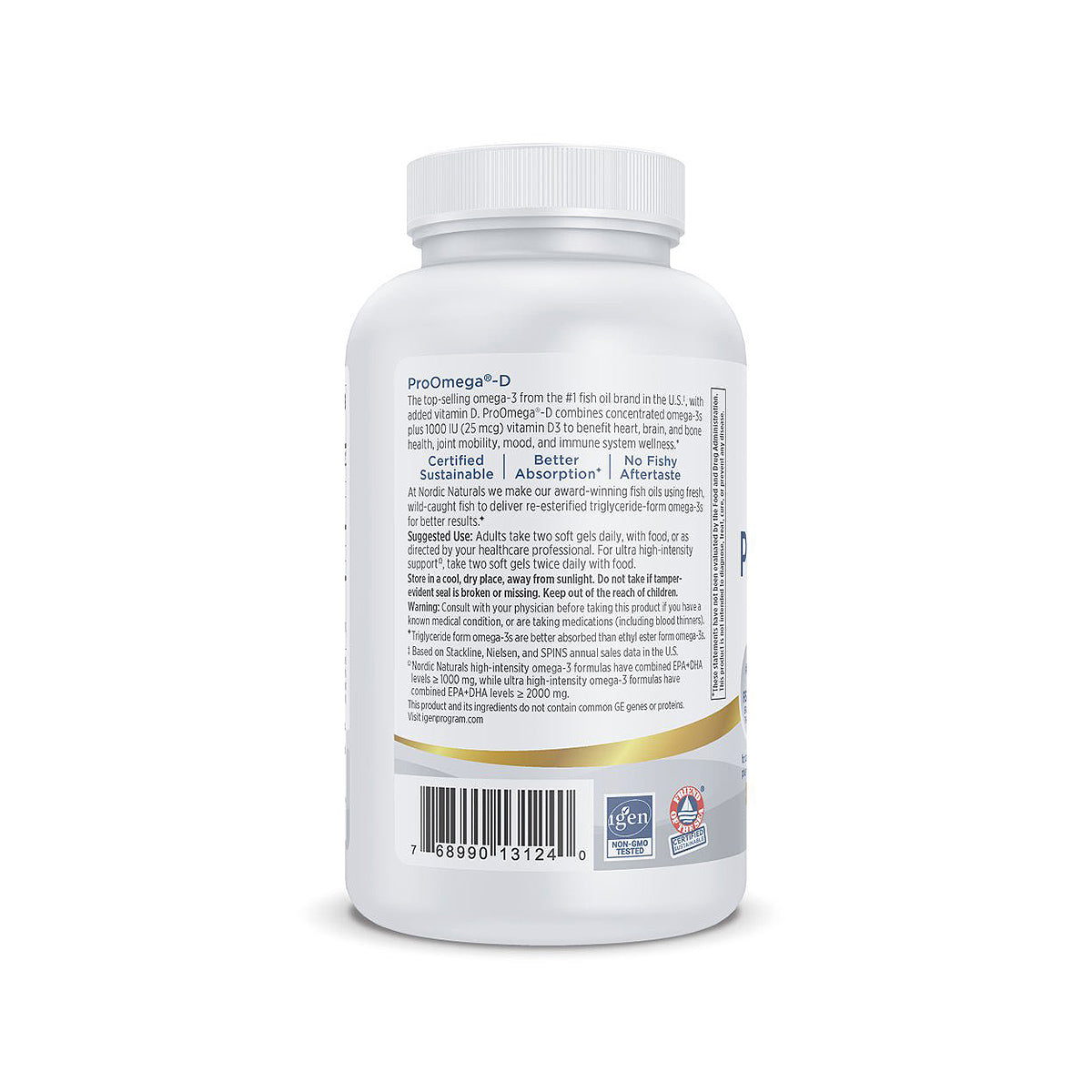 Nordic Naturals ProOmega-D Lemon Flavor (120ct)