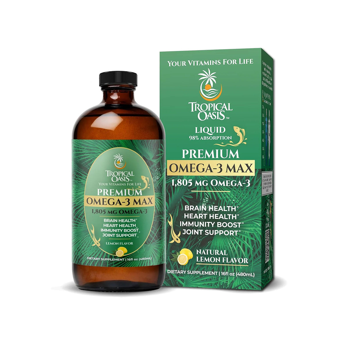 Tropical Oasis Premium Omega-3 Max (16 oz) 3 Month Supply