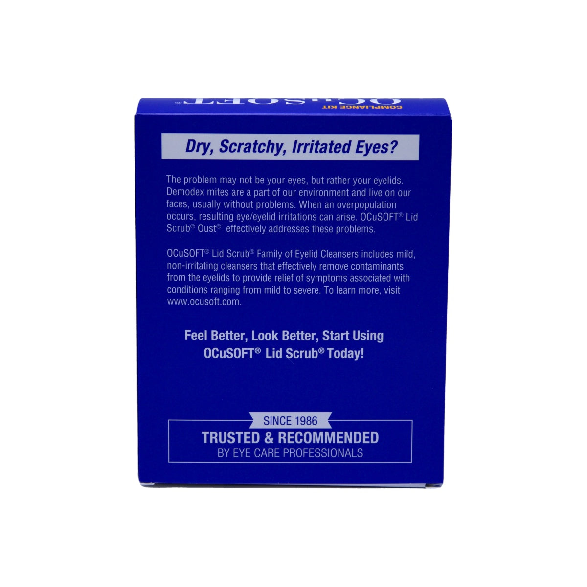 OCuSOFT Oust Demodex Cleanser Foam Compliance Kit (50ml Foam with 100 pads)