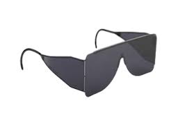 Introducing Vision Rescue Pros Solarettes: sleek futuristic sunglasses with a single wraparound lens and thin arms. Available in 100/Box packs, these stylish black shades perfectly complement any modern ensemble.