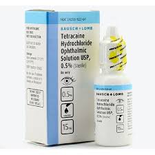 Tetracaine Hydrochloride 0.5% Ophthalmic Solution, 15mL Drops ‚ Local Anesthetic (Bausch + Lomb)