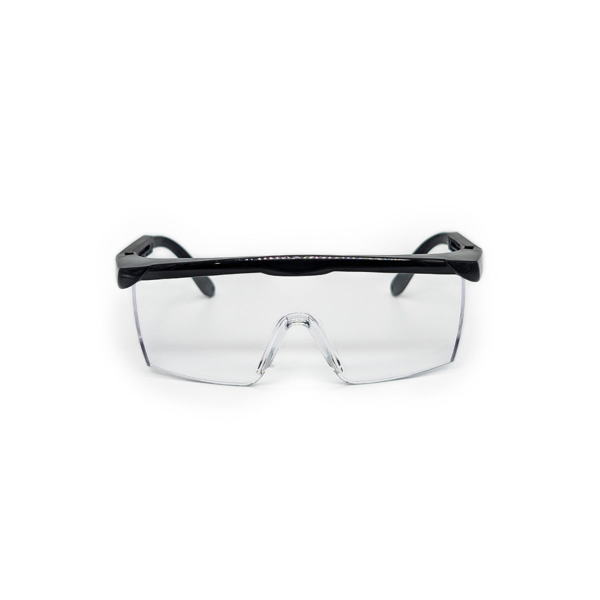 Safety Glasses, Black Frame, 1 pack