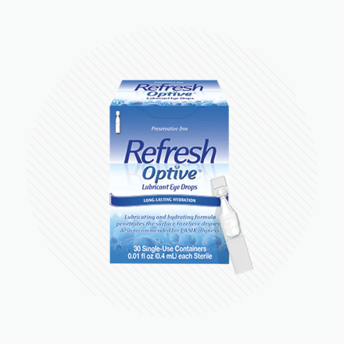 Refresh Optive Lubricant Preservative Free Eye Drops (30 vials)