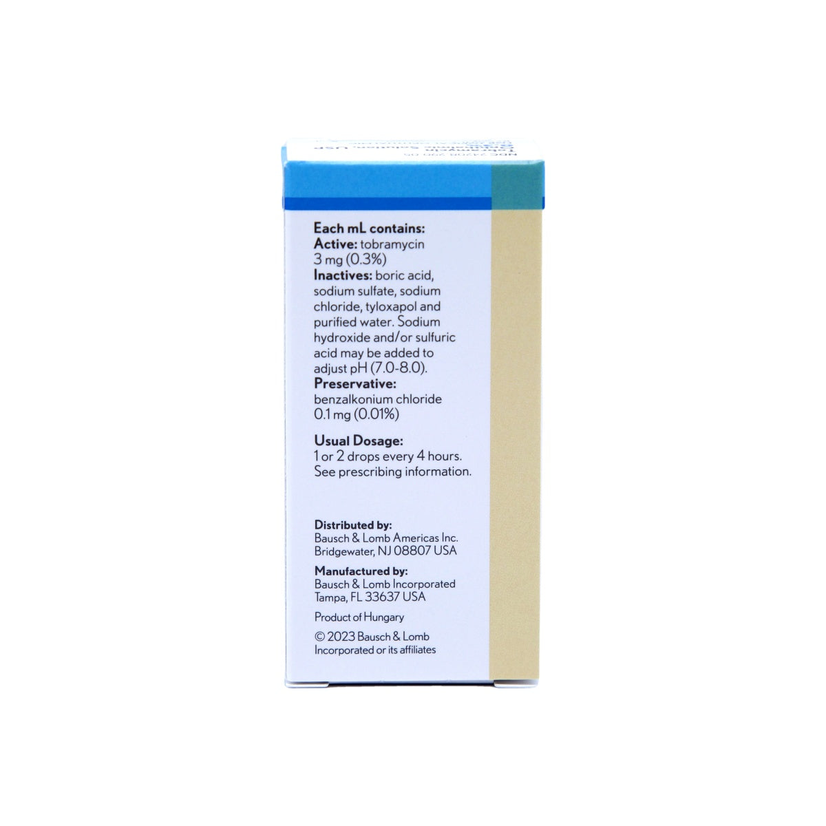 Tobramycin, 0.3%, 5mL