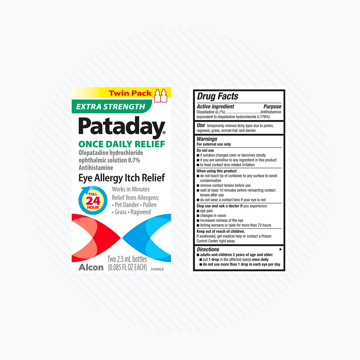 Pataday Once Daily Relief Extra Strength Relief 2.5ml, 2 Bottles Twin Pack