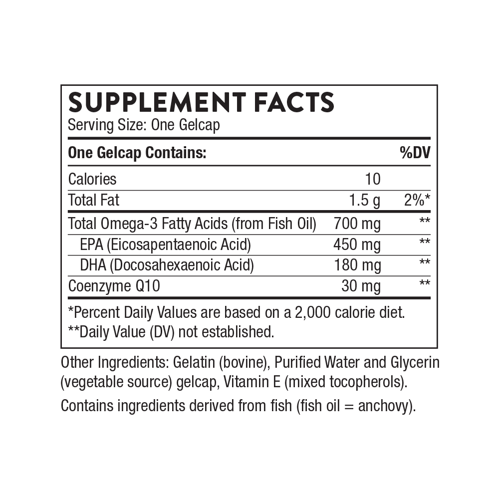 Thorne Omega-3 with CoQ10 - (90 ct)