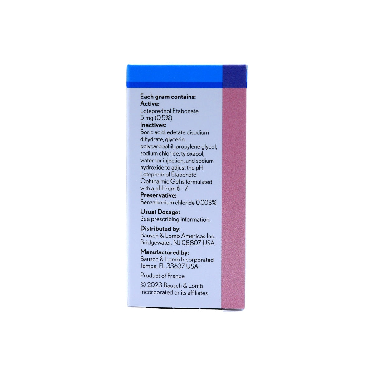 Loteprednol Etabonate Ophthalmic Gel 0.5%, 5g