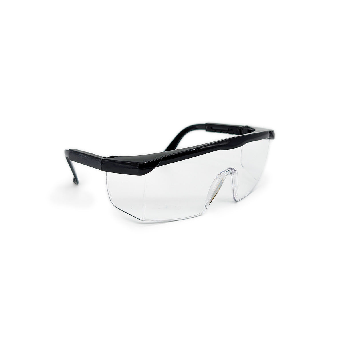 Safety Glasses, Black Frame, 1 pack