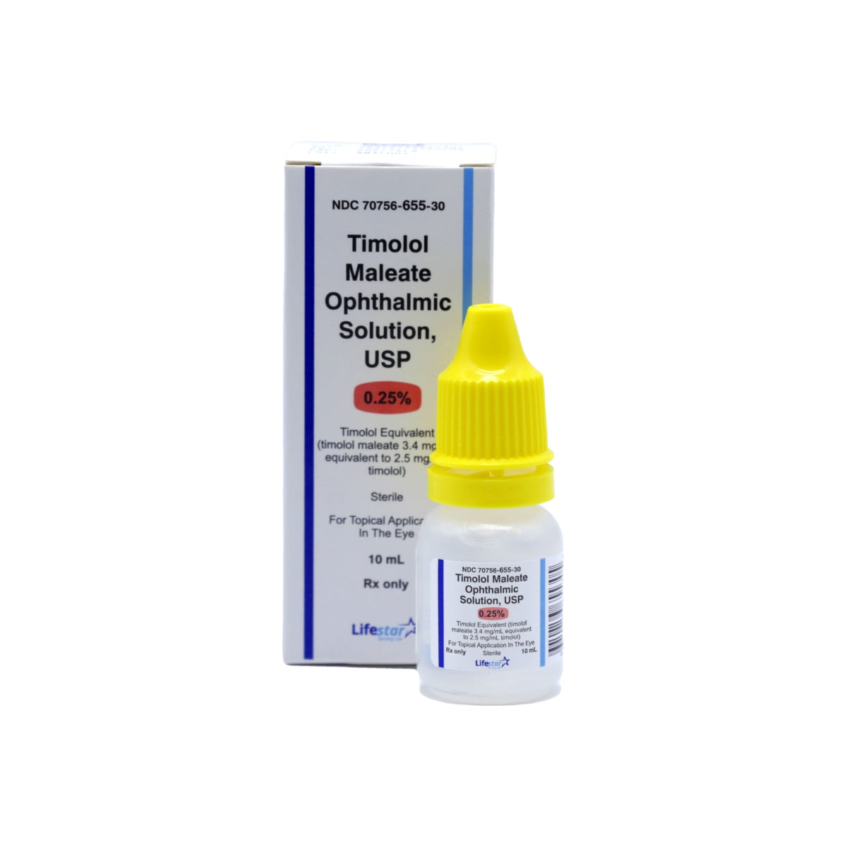 Timolol 0.25% Ophthalmic Solution 10mL