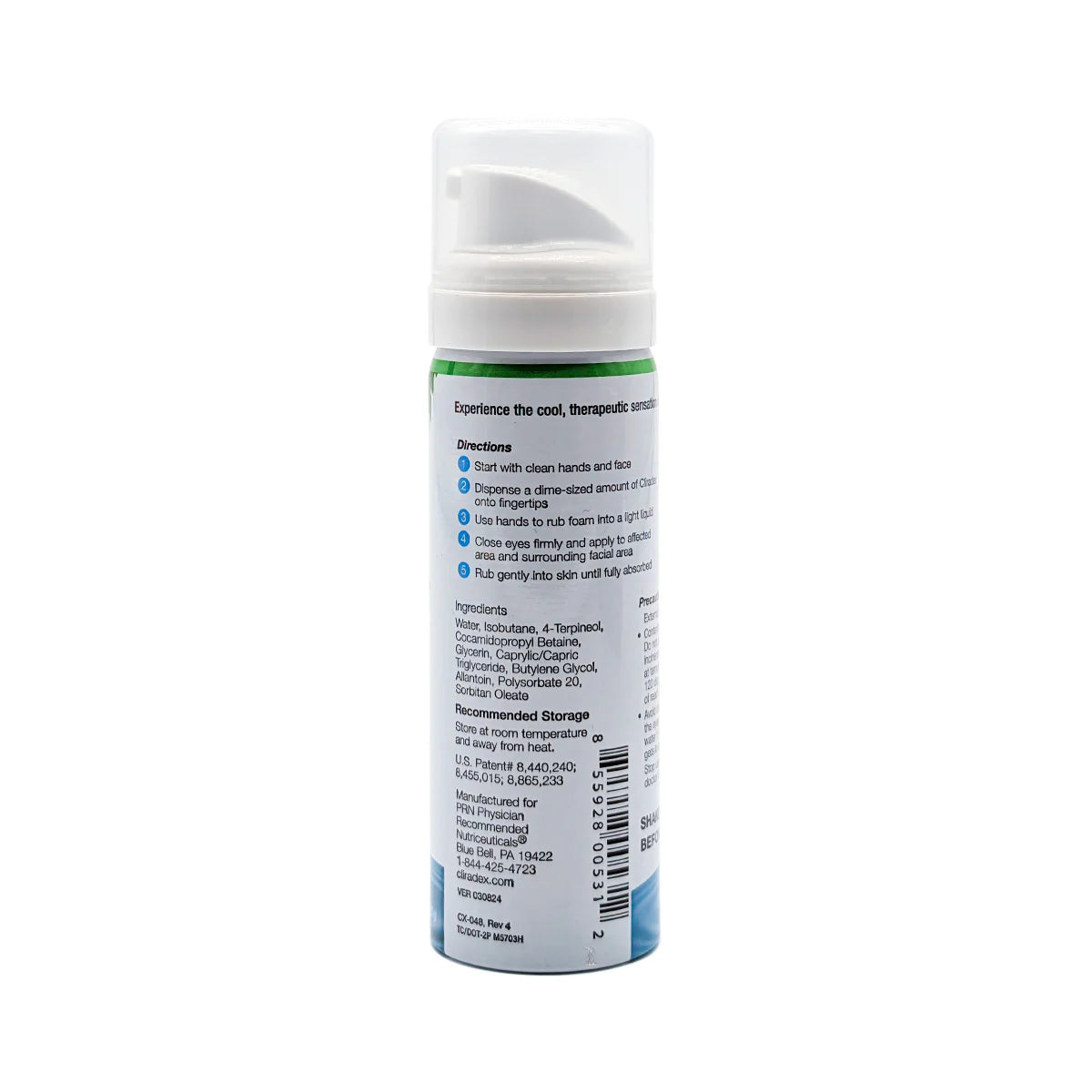 Cliradex Light Foam - Eyelash & Eyelid Cleanser - Tea Tree Oil Extract Foam (1.5 oz)