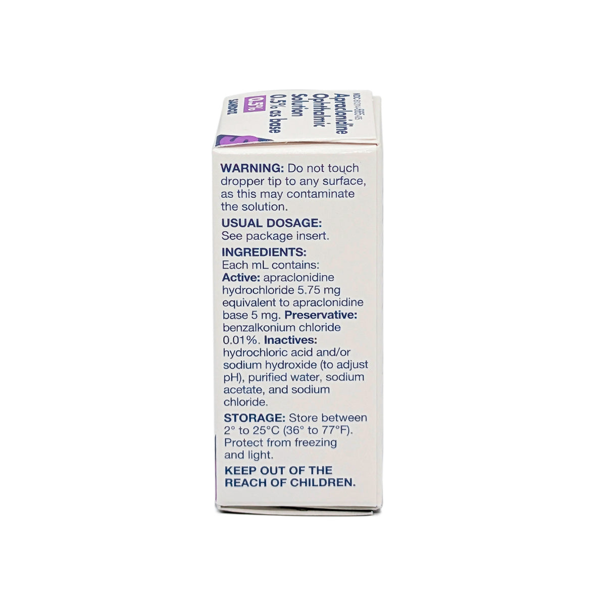 Apraclonidine Ophthalmic Solution 0.5% 5mL
