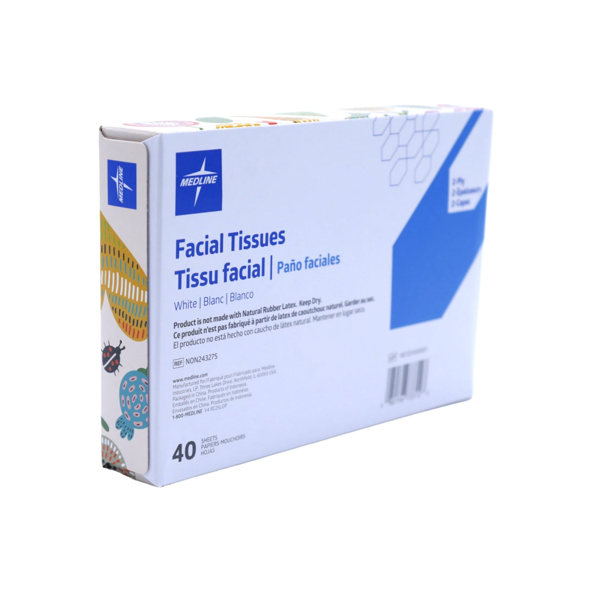 Tissues, Facial Tissue Flat Box 2-Ply