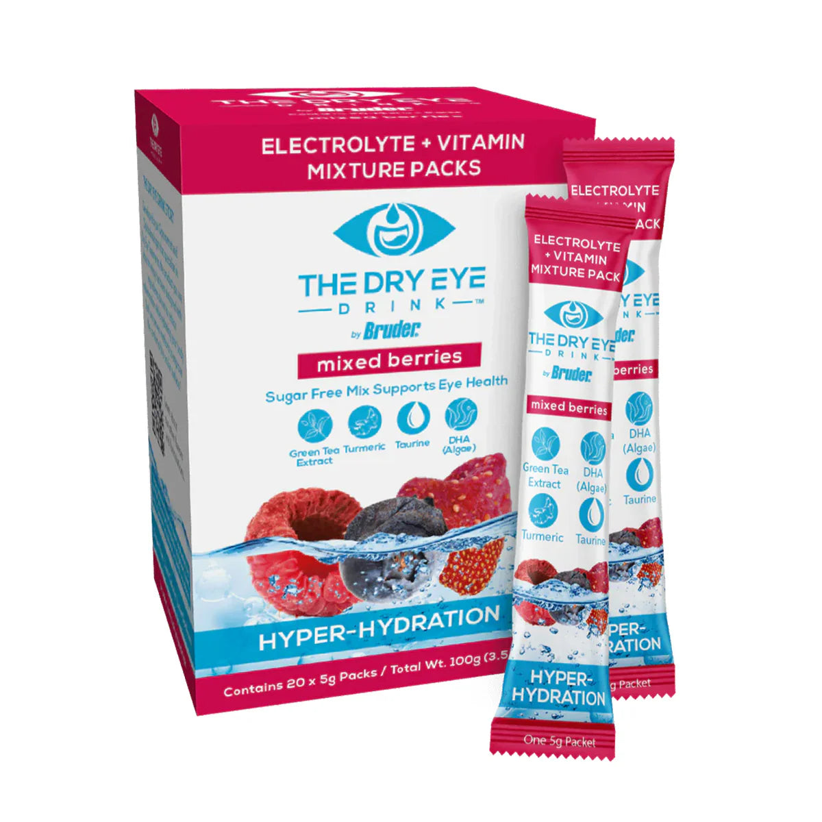 Dry Eye Drink™ Daytime – Doctor-Formulated Electrolyte Hydration for Eye Health (20 Packets)