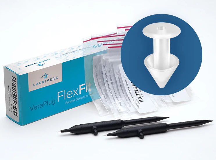 Lacrivera VeraPlug "FlexFit" Non-Sterile Bulk Punctal Occulders - 10 Pairs Medium 0.6-0.8 mm