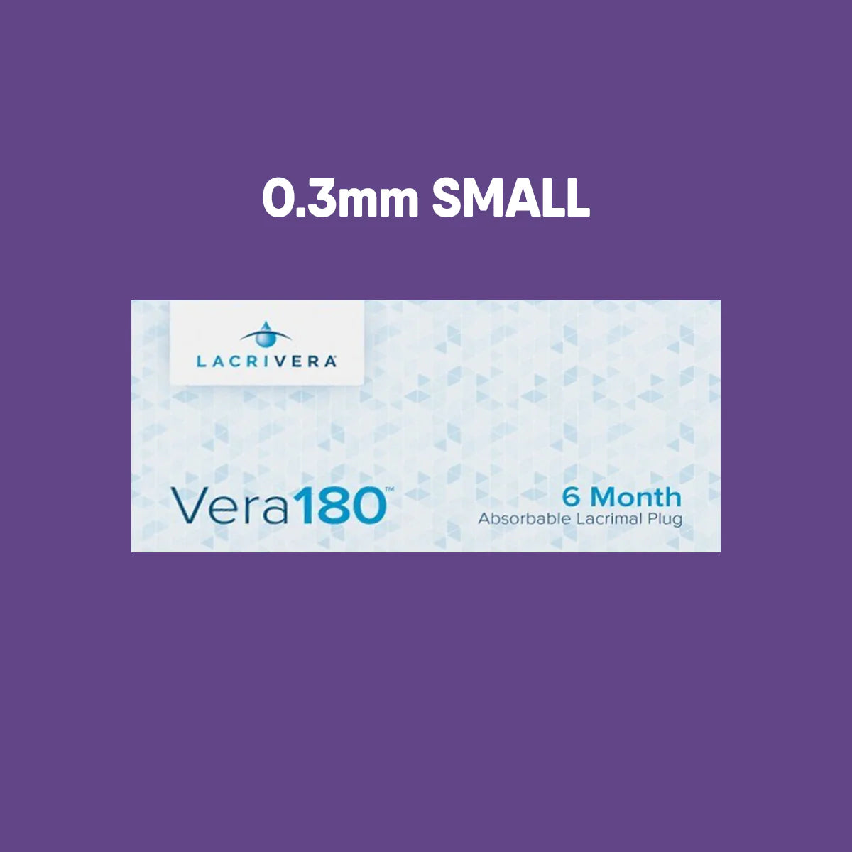 Lacrivera Vera180 Synthetic Absorbable Lacrimal 180 Day Plugs (10 Pairs)
