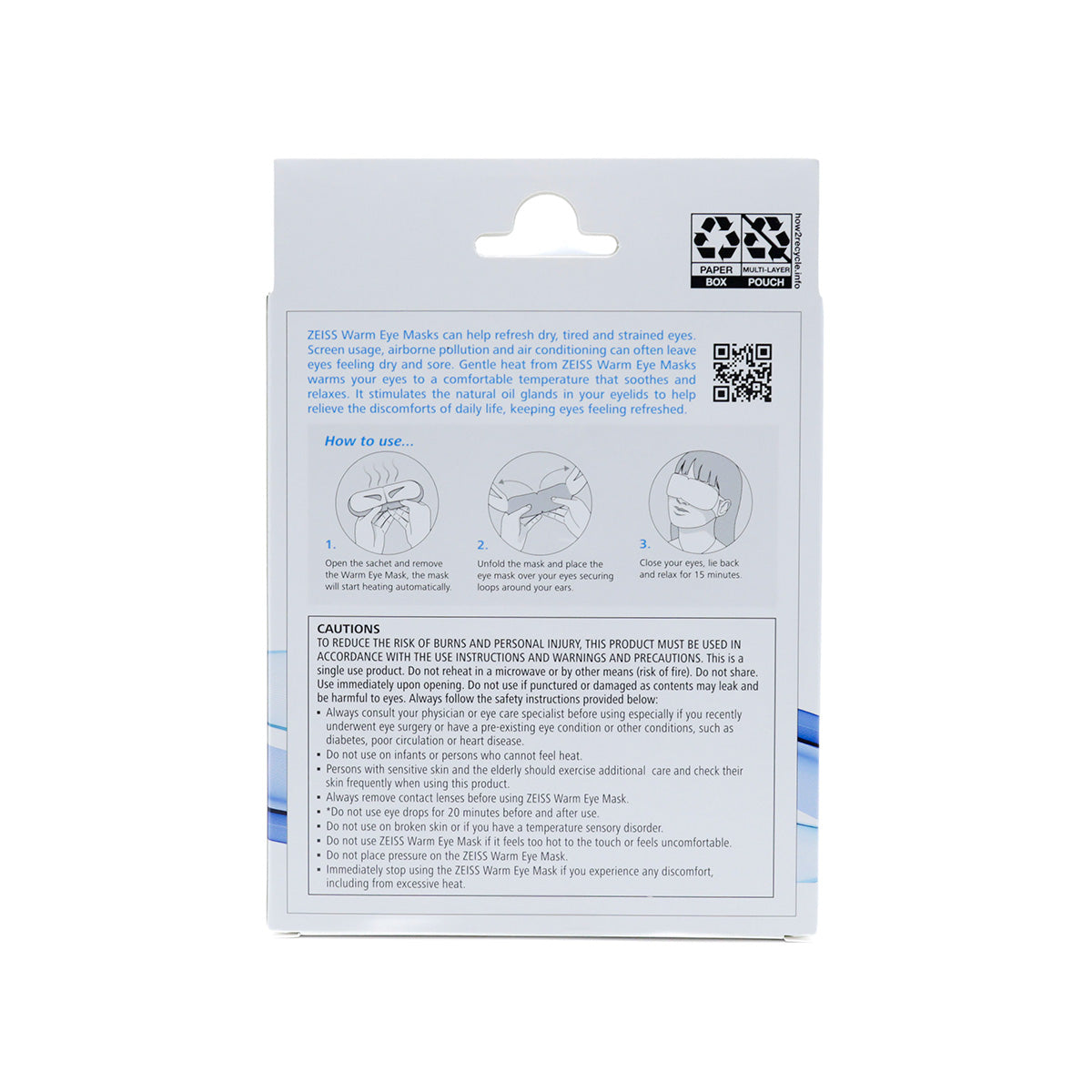 ZEISS Dry Eye Relief Warm Eye Mask (3ct)