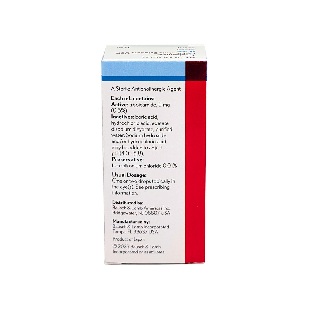 Tropicamide 0.5% 15mL