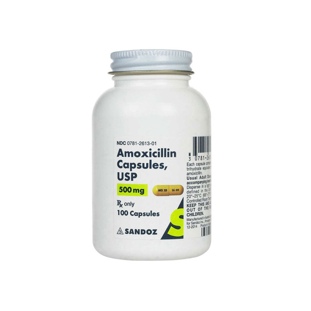 Amoxicillin, 500mg Capsule, 100/Ct