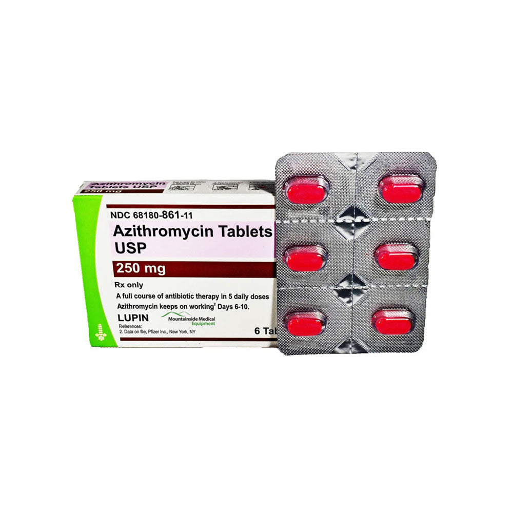 Azythromycin 250mg Tablets, 6 Tablets/Box