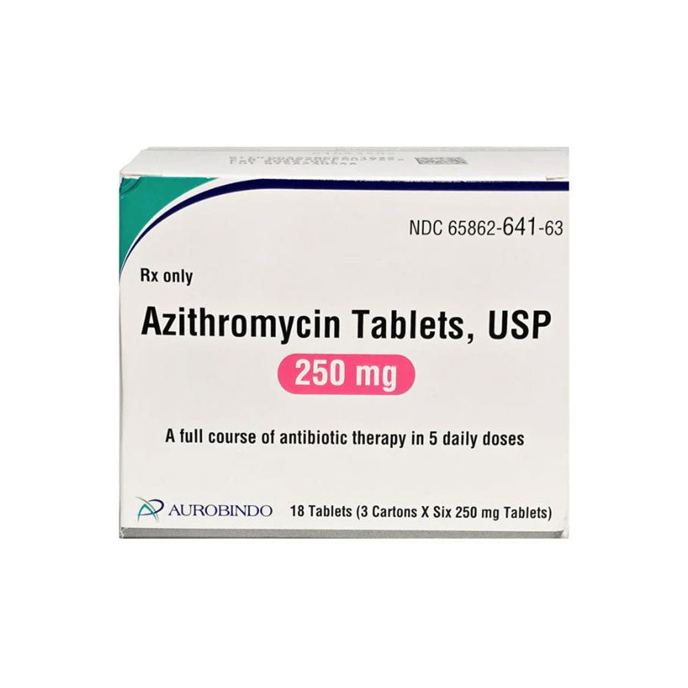Azythromycin 250mg Tablets, 18 Tablets/Box | Aurobindo
