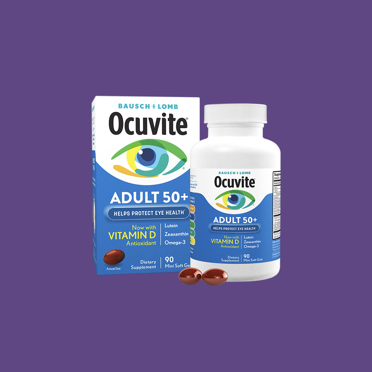 Ocuvite Eye Vitamin & Mineral Supplement, Contains Zinc, Vitamins C, E