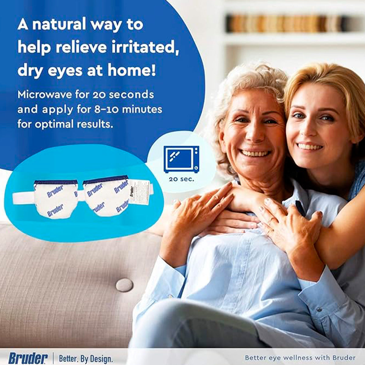 Bruder Eye Compress Moist Heat Professional Model for Dry Eyes (6-Pack with Display)