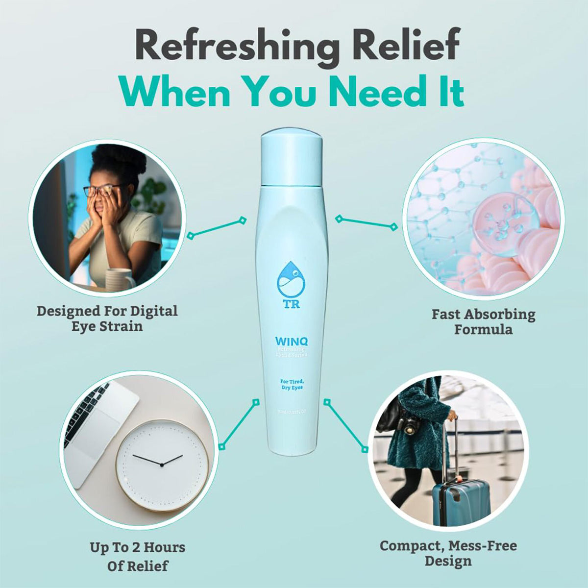 WINQ Eyelid Refreshing Serum for Tired Dry Eyes (10mL)