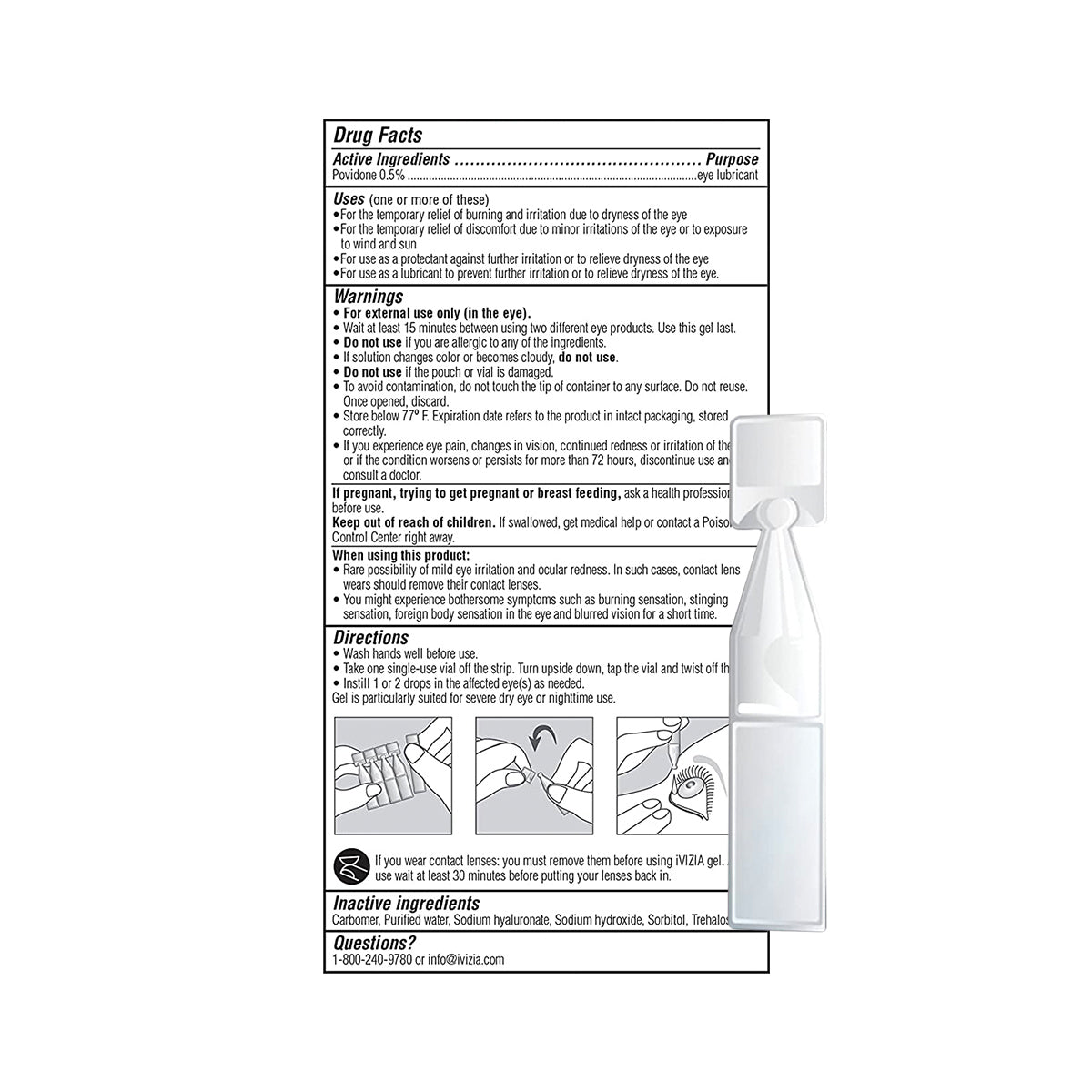 iVIZIA Lubricant Eye Gel for Severe and Nighttime Eye Relief, Preserva iVIZIA Lubricant Eye Gel for Severe and Nighttime Eye Relief, Preserva