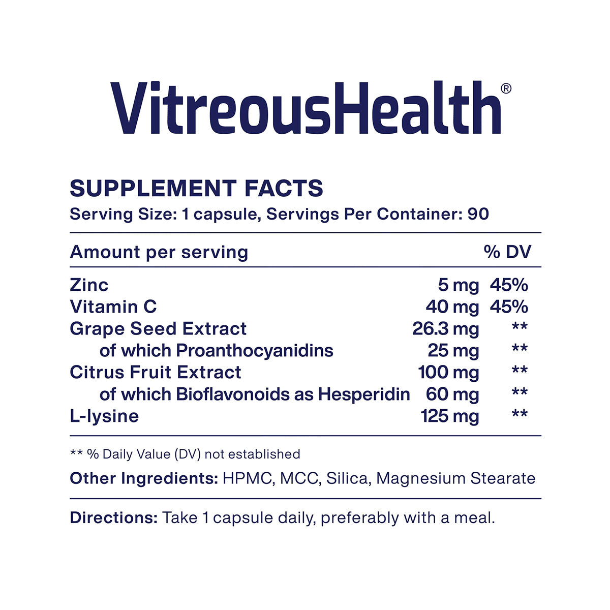 VitreousHealth by MacuHealth - Eye Floaters Formula (90ct - 90 day supply)